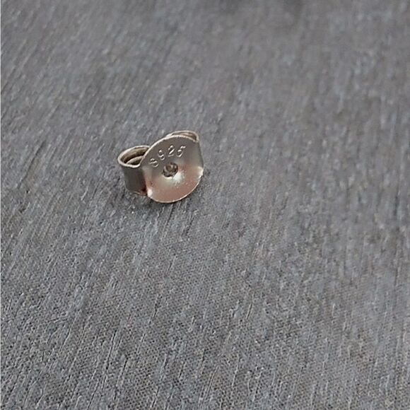 Platinum Plated Shooting Stars Earring Stud Cuff CZ - Picture 11 of 11